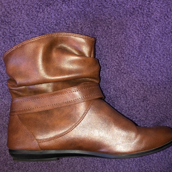 Brown Buckle Booties - Picture 2 of 2